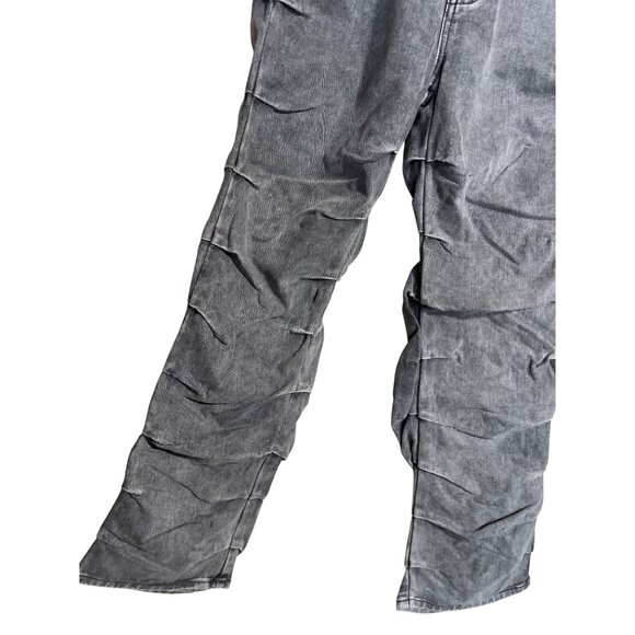 PrettyLittleThing Womens Grey Wash Ruched Straight Leg Jeans Size US 2 UK 6 - Picture 4 of 9